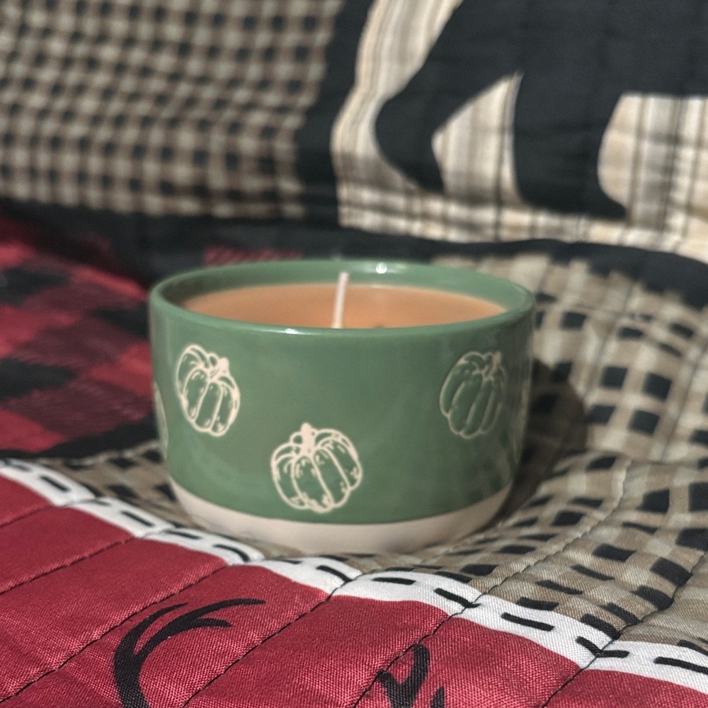 Green Pumpkin Candle